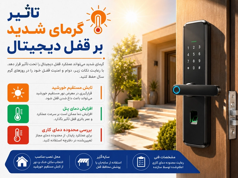 تأثیر گرما بر قفل دیجیتال 